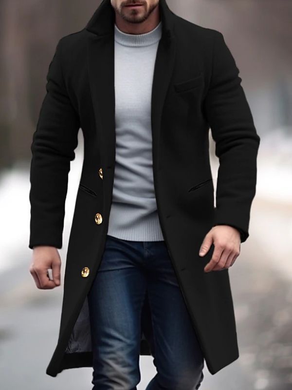 Lachlan | Classic Long Men’s Coat - Jackets - MOOD Melbourne