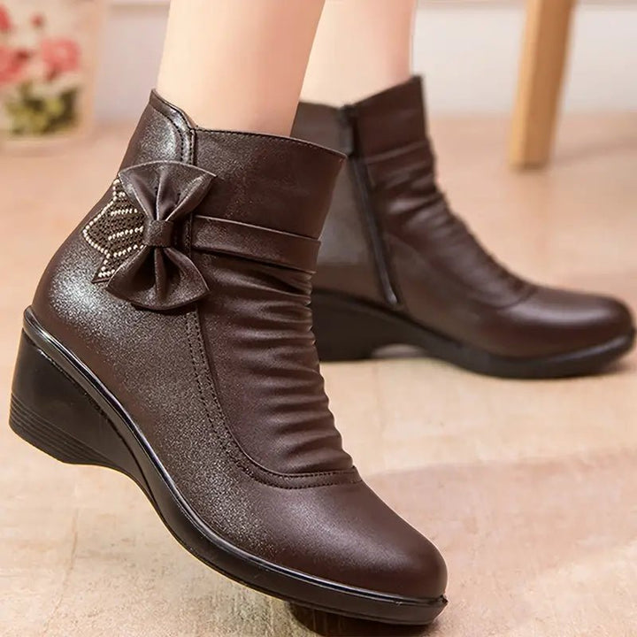 Larissa | Elegant Wedge Ankle Boots - Boots - MOOD Melbourne