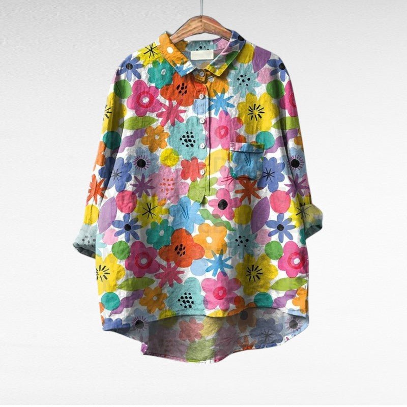 Lavinia | Classic Elegant Floral Blouse - Blouses - MOOD Melbourne