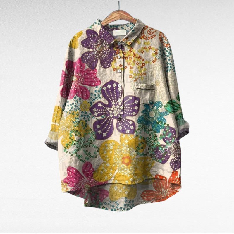 Lavinia | Classic Elegant Floral Blouse - Blouses - MOOD Melbourne