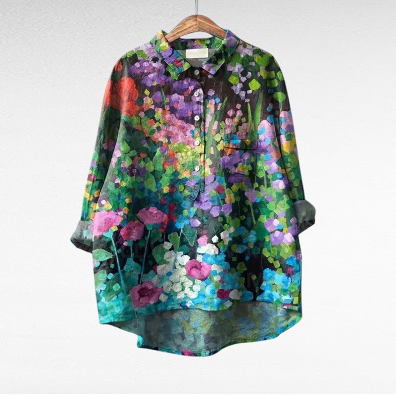 Lavinia | Classic Elegant Floral Blouse - Blouses - MOOD Melbourne