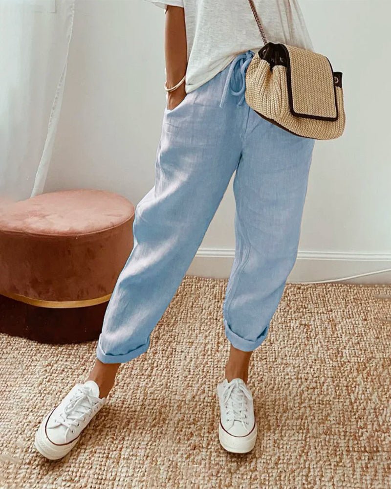 Leona | Rolled Cuff Relaxed Jogger Pants - Pants - MOOD Melbourne