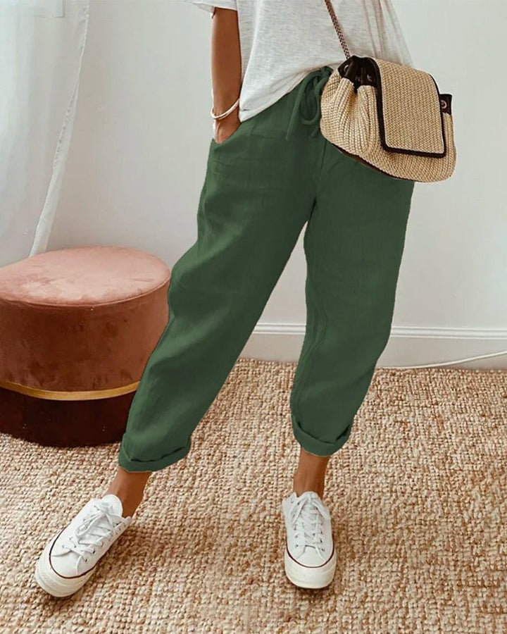 Leona | Rolled Cuff Relaxed Jogger Pants - Pants - MOOD Melbourne