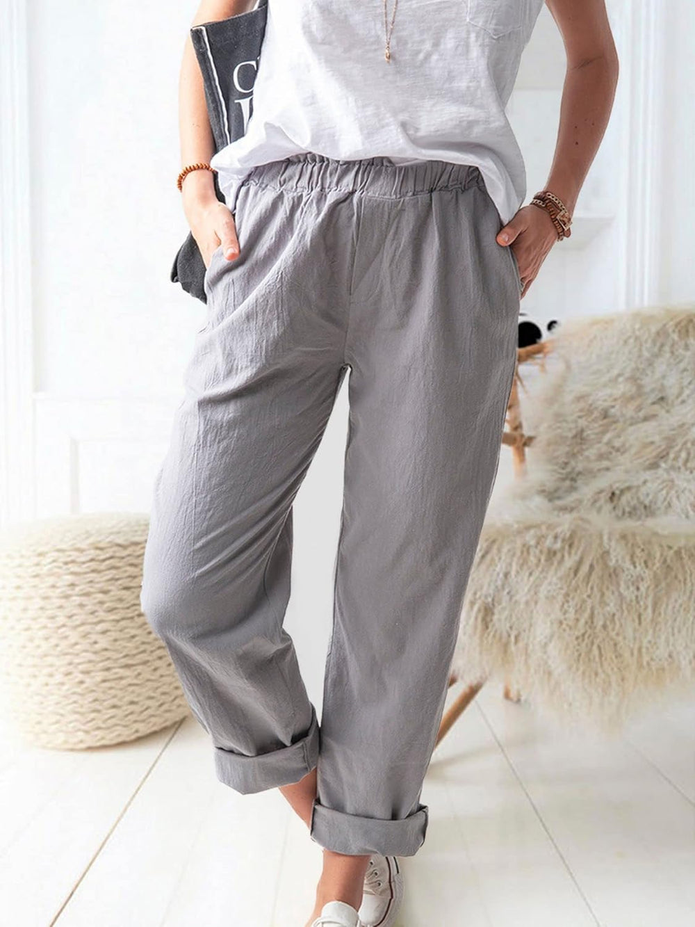 Leonie | Everyday Relaxed Casual Pants - Pants - MOOD Melbourne