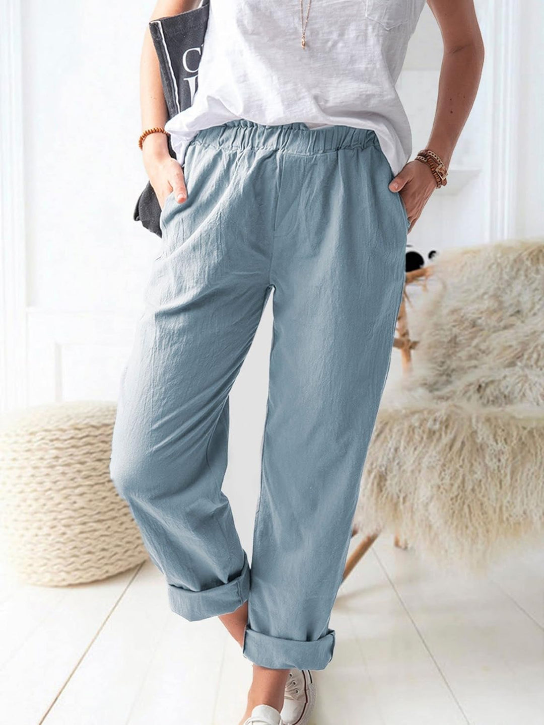 Leonie | Everyday Relaxed Casual Pants - Pants - MOOD Melbourne