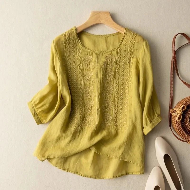 Lily | Elegant Embroidered Blouse - Blouses & Shirts - AUS - 0224 - MOOD Melbourne