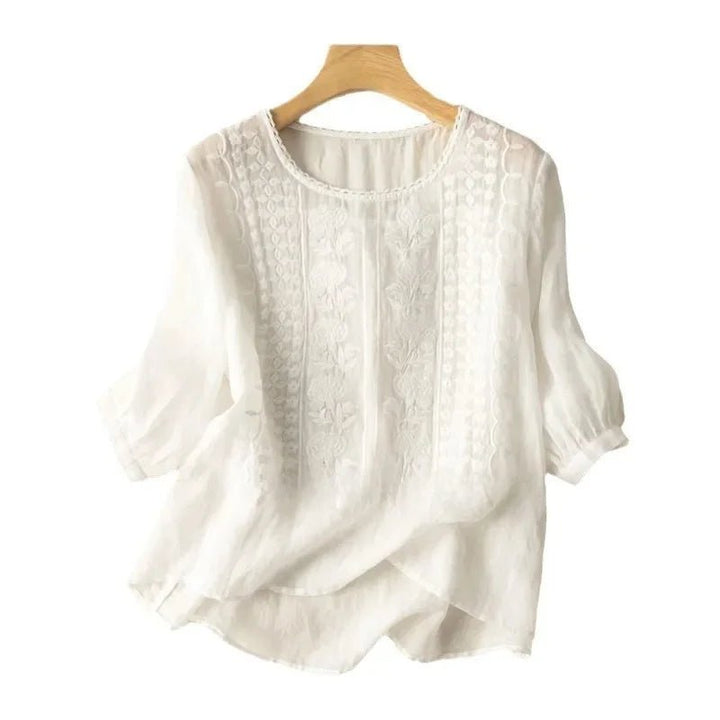Lily | Elegant Embroidered Blouse - Blouses & Shirts - AUS - 0224 - MOOD Melbourne