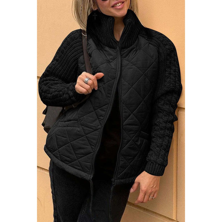 Liora | Quilted Knit Sleeve Women’s Jacket - Jackets - MOOD Melbourne