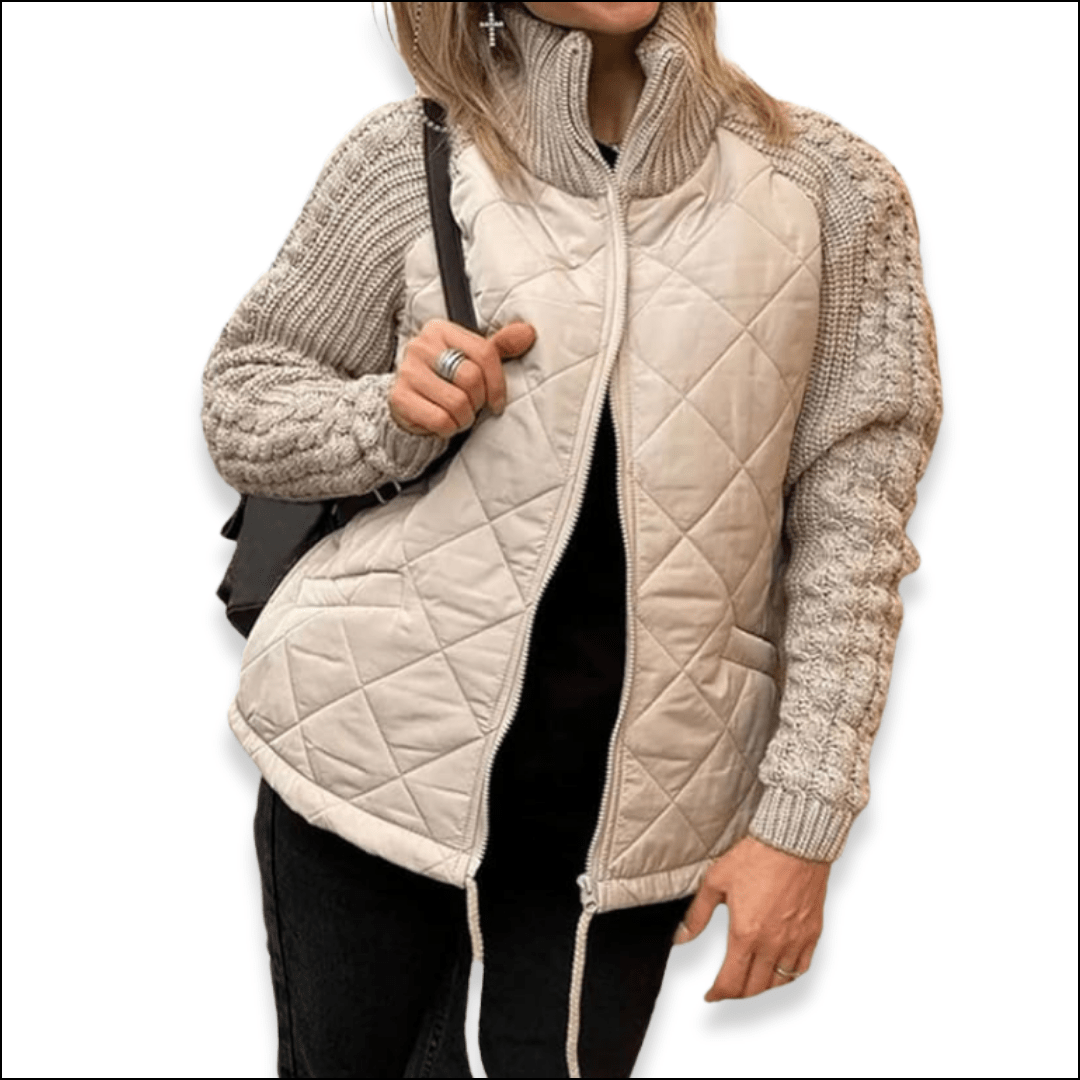 Liora | Quilted Knit Sleeve Women’s Jacket - Jackets - MOOD Melbourne