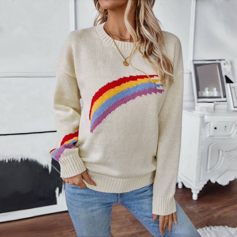 Lyra | Playful Rainbow Women’s Sweater - Sweater - MOOD Melbourne