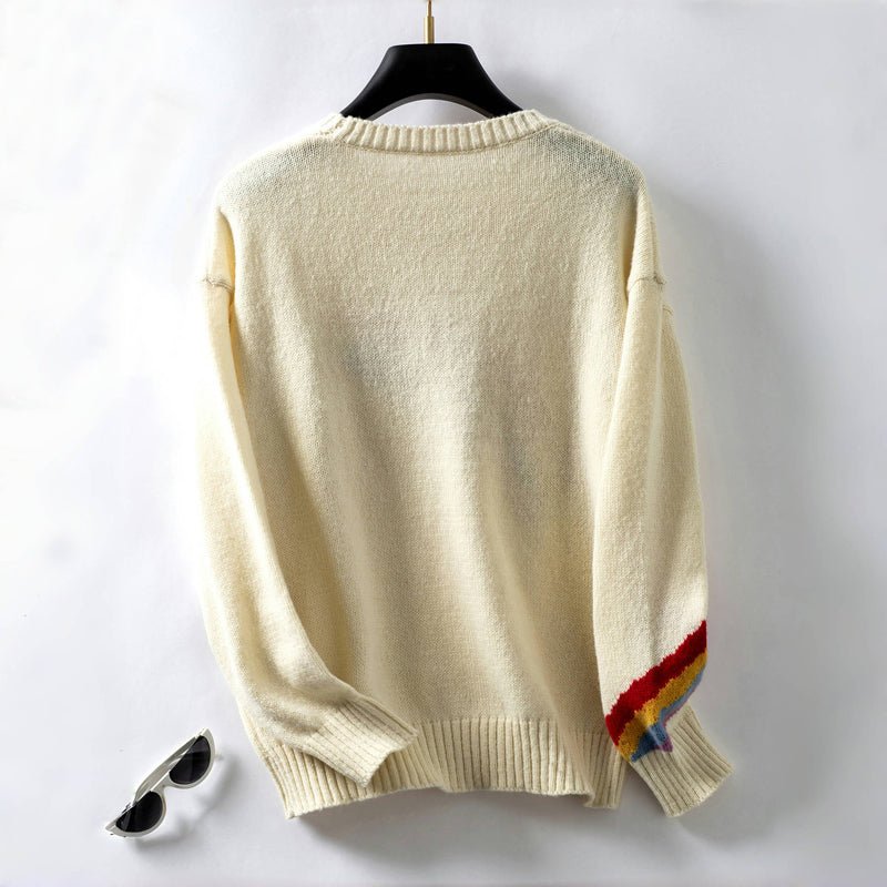 Lyra | Playful Rainbow Women’s Sweater - Sweater - MOOD Melbourne