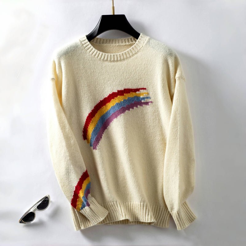 Lyra | Playful Rainbow Women’s Sweater - Sweater - MOOD Melbourne