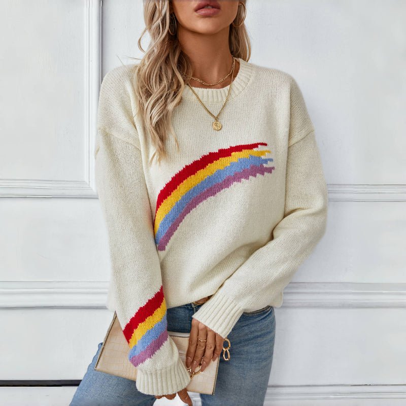Lyra | Playful Rainbow Women’s Sweater - Sweater - MOOD Melbourne