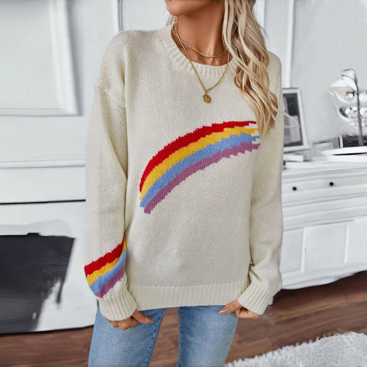 Lyra | Playful Rainbow Women’s Sweater - Sweater - MOOD Melbourne