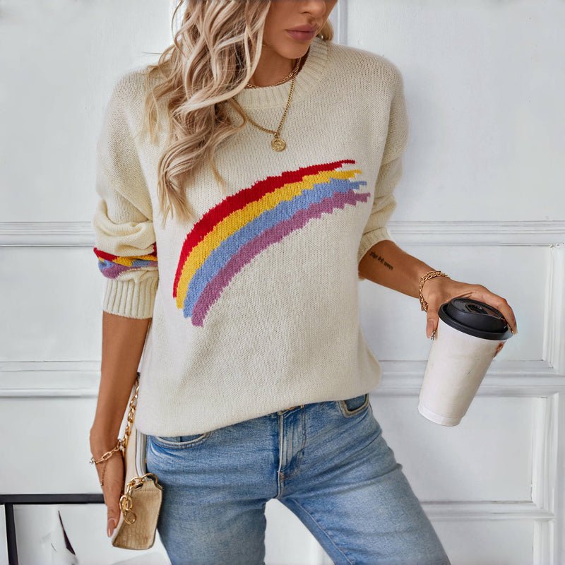 Lyra | Playful Rainbow Women’s Sweater - Sweater - MOOD Melbourne