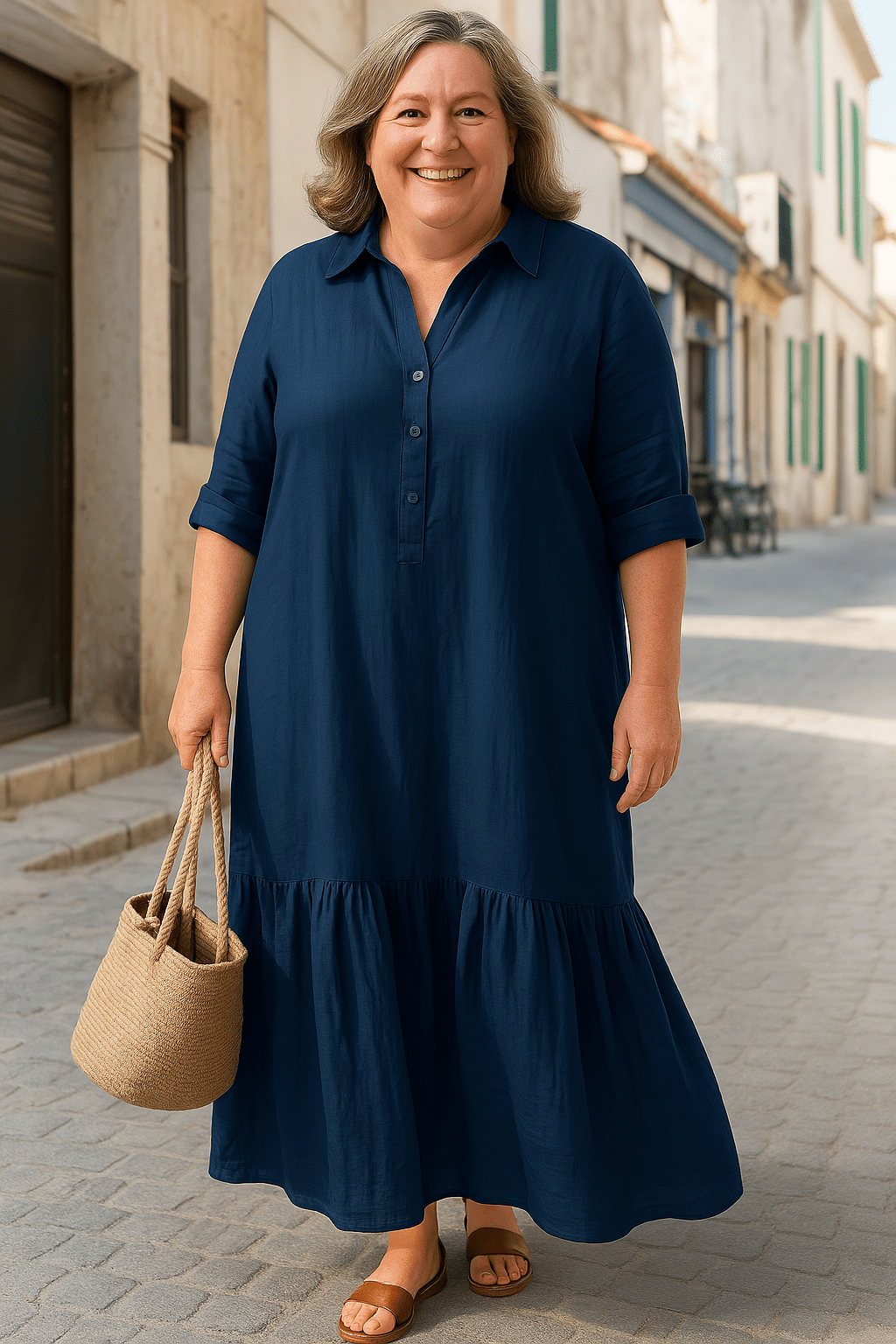 Maeve | Relaxed Half - Button Tummy Covering Dress - Dresses - MOOD Melbourne
