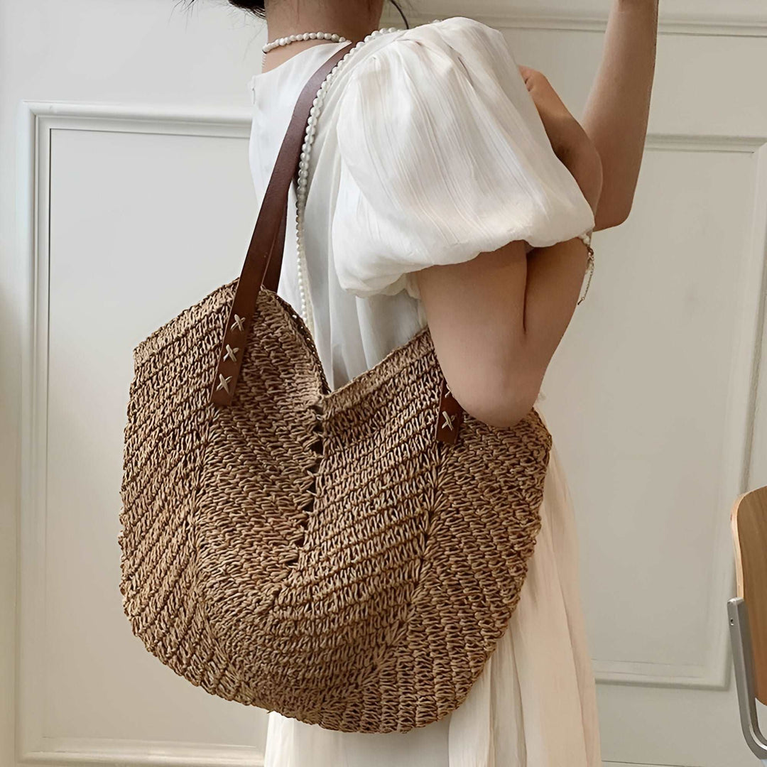 Cécile - Woven Straw Shoulder Bag