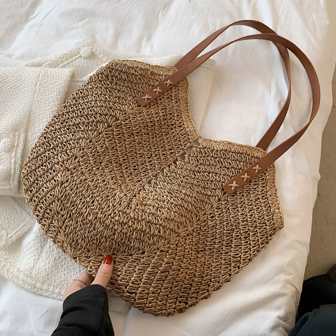 Cécile - Woven Straw Shoulder Bag