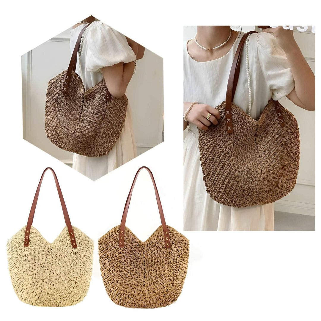 Cécile - Woven Straw Shoulder Bag