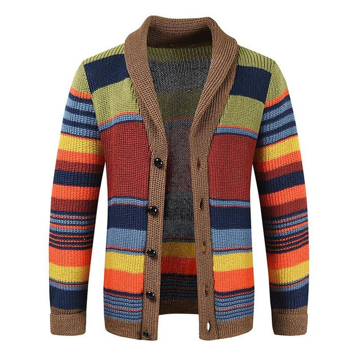 Marc - Men's Colorblock Lapel Sweater - Coats & Jackets - EA427001 - MOOD Melbourne