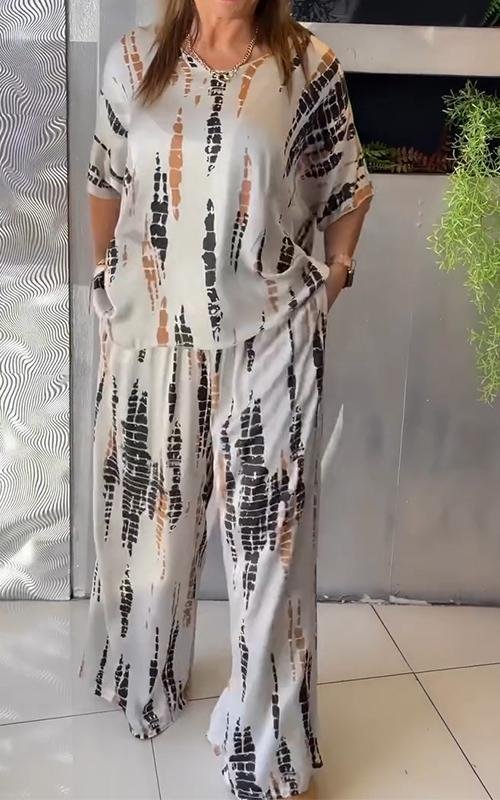 Marie™ - Casual Printed Set - Two Pieces - MOOD Melbourne