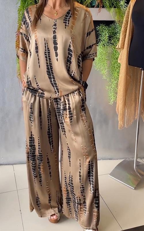 Marie™ - Casual Printed Set - Two Pieces - MOOD Melbourne