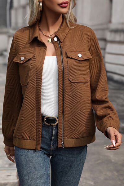 Marisse | Chic Zip - Up Pocket Jacket - Jackets - MOOD Melbourne