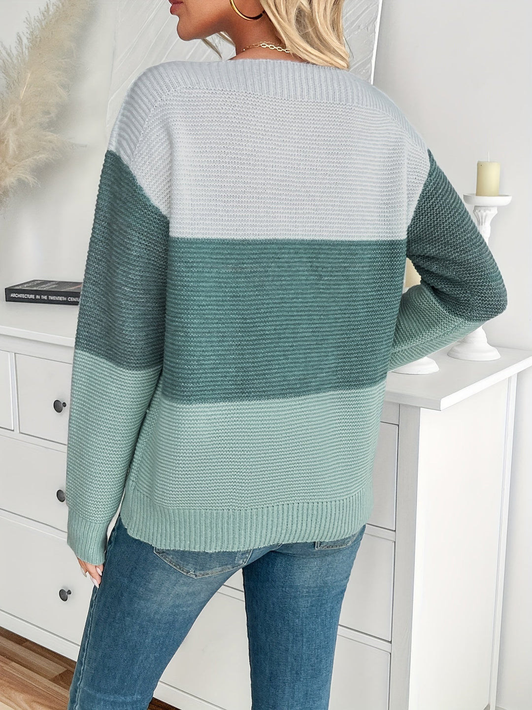 Melora | Colorblock Knit Women’s Sweater - Sweater - MOOD Melbourne