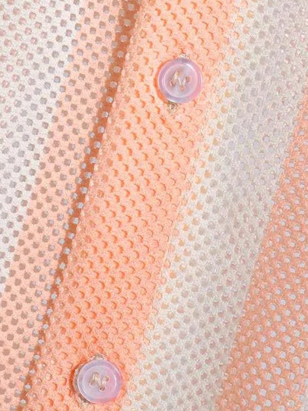 Men's mesh hollow stripe loose casual short - sleeved shirt - SHIRTS - MOOD Melbourne