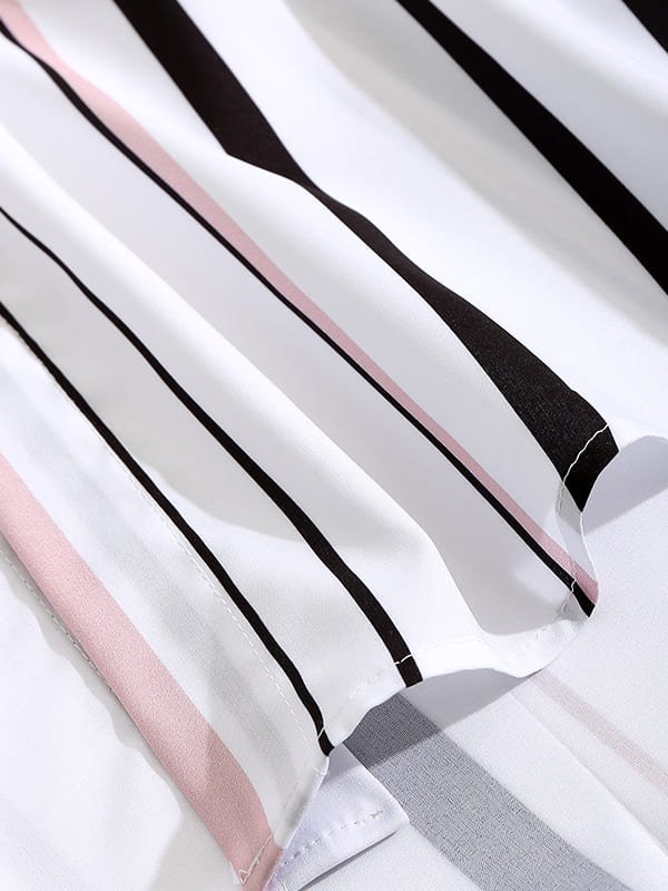 Men's Resort Style Printed Striped Casual Short Sleeve Shirt - SHIRTS - 23B0812318_S - MOOD Melbourne