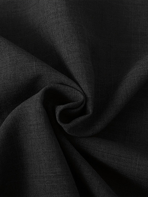 Men's solid color Cotton - linen button casual short - sleeved shirt - SHIRTS - DMED4 - YD168011 - MOOD Melbourne