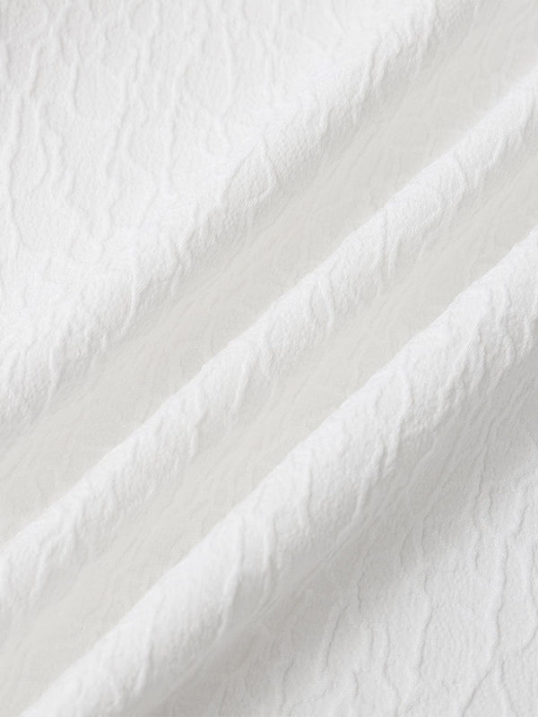 Men's Solid Color Marble Pattern Textured Casual Short Sleeve Shirt - SHIRTS - 24B0836601_S - MOOD Melbourne