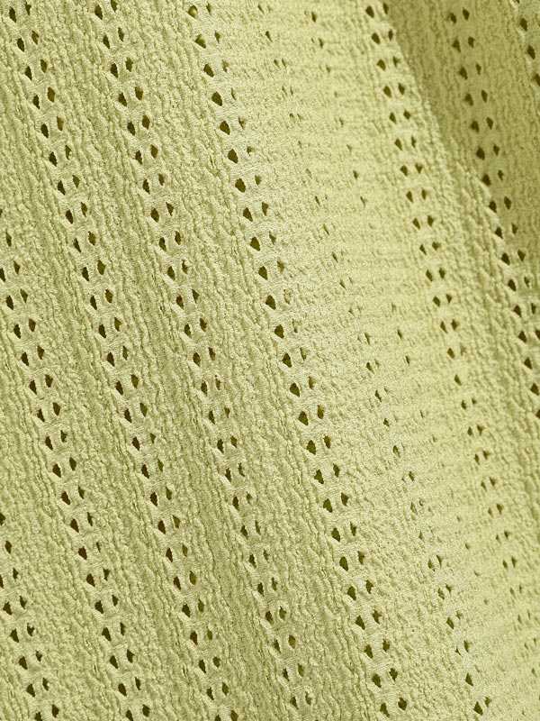 Men's solid color seersucker texture hollow lapel short - sleeved shirt - SHIRTS - 24B0811440_S - MOOD Melbourne