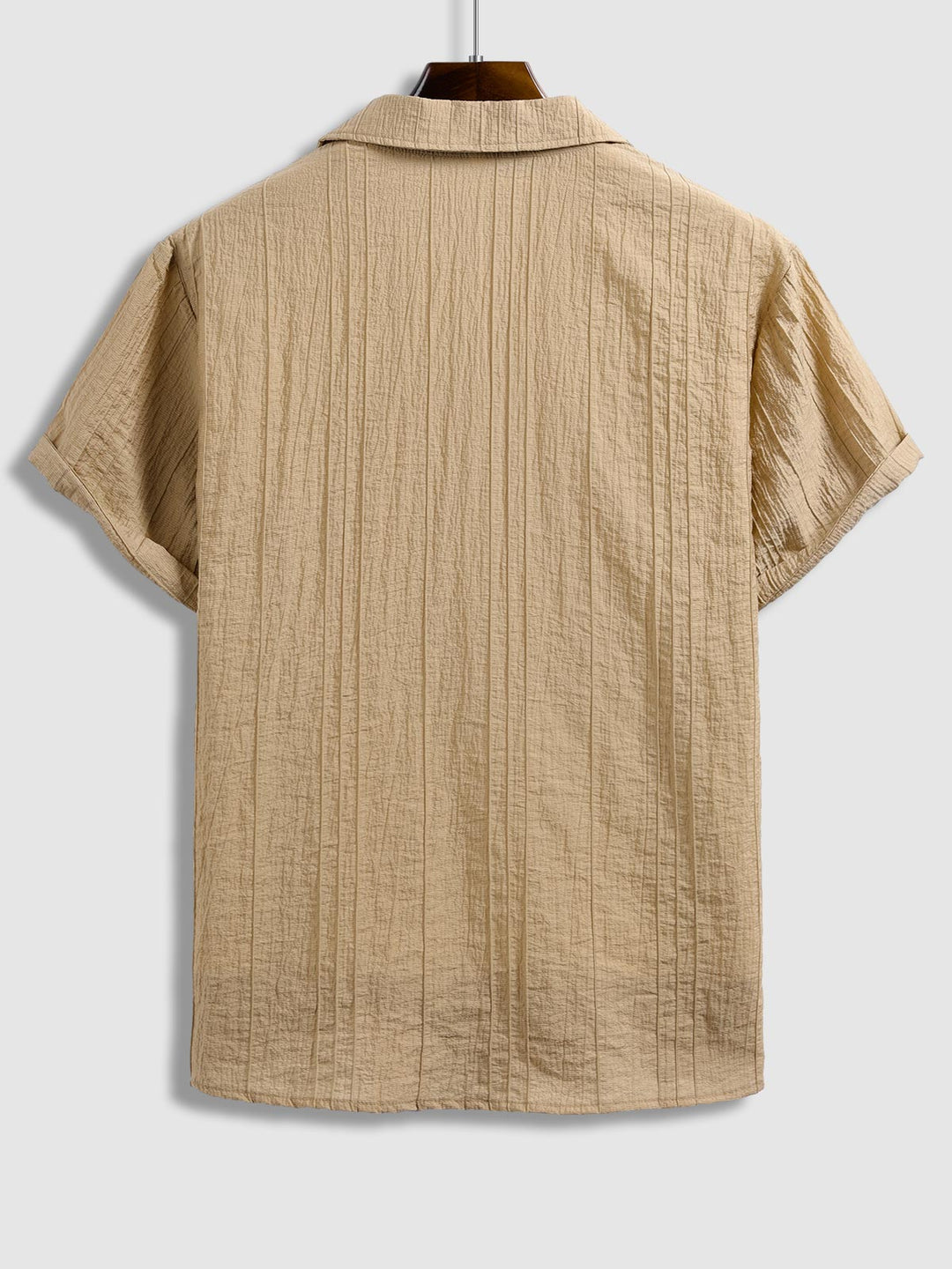 Men's Textured Cuban Collar Shirt Casual Shorts Set - SETS - 24B2301935_S - MOOD Melbourne