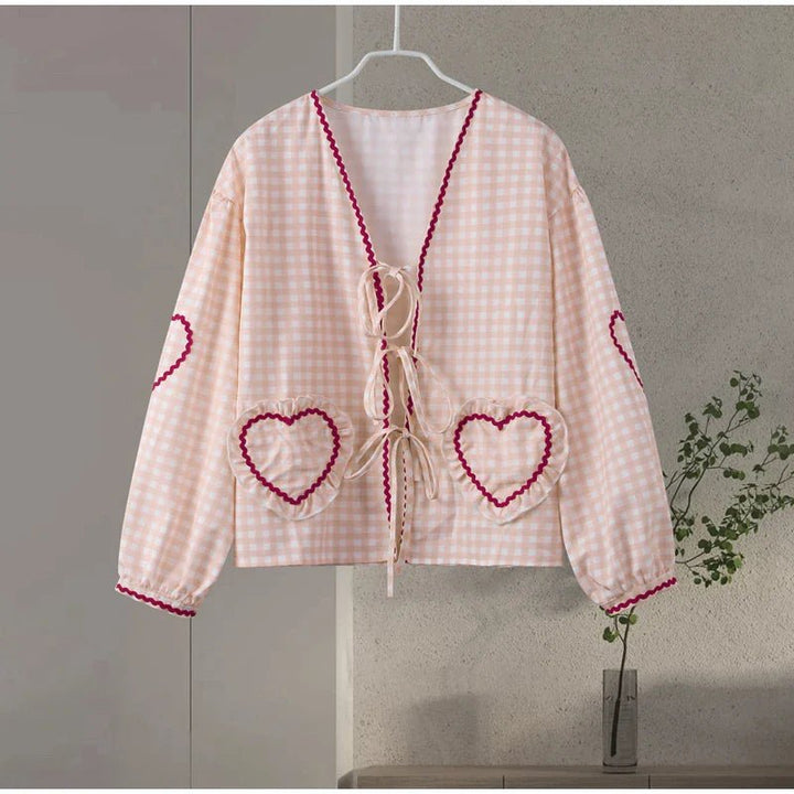 MILA - Heart Blouse - 14:771#01 pink;5:100014064 - MOOD Melbourne