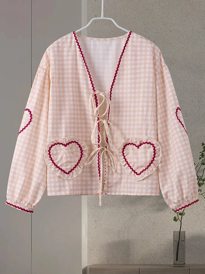MILA - Heart Blouse - 14:771#01 pink;5:100014064 - MOOD Melbourne