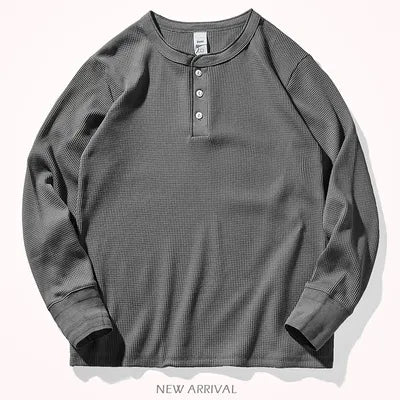 Miles | Classic Waffle Henley Shirt - Shirt - MOOD Melbourne