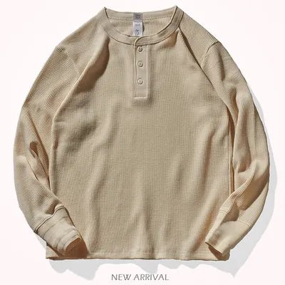 Miles | Classic Waffle Henley Shirt - Shirt - MOOD Melbourne