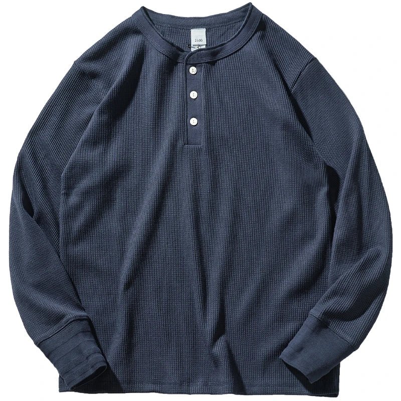 Miles | Classic Waffle Henley Shirt - Shirt - MOOD Melbourne
