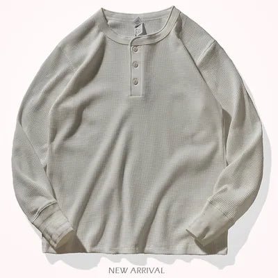Miles | Classic Waffle Henley Shirt - Shirt - MOOD Melbourne
