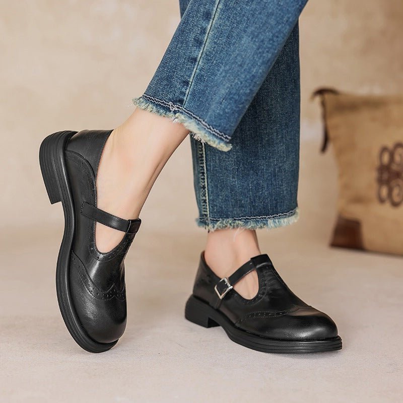 Mira | Vintage T - Strap Flats - Shoes - MOOD Melbourne