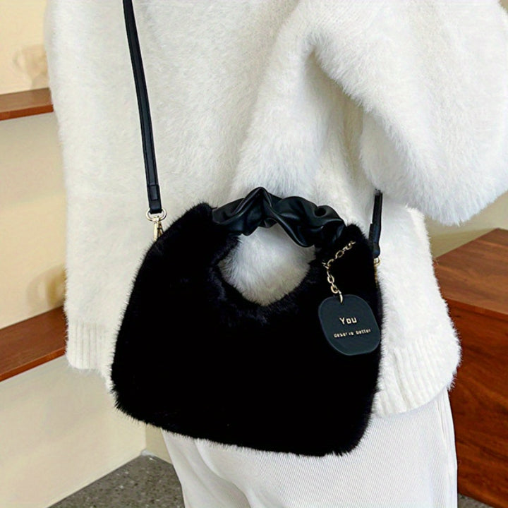 AMS fluffy crossbody bag