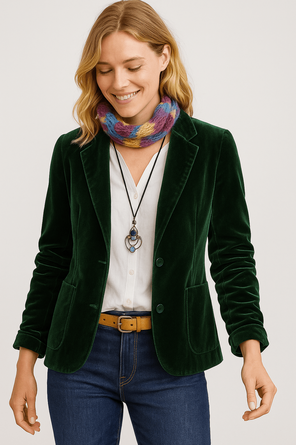 Noemie | Elegant Slim Fit Velvet Blazer - Blazer - MOOD Melbourne