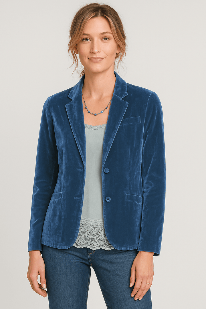 Noemie | Elegant Slim Fit Velvet Blazer - Blazer - MOOD Melbourne
