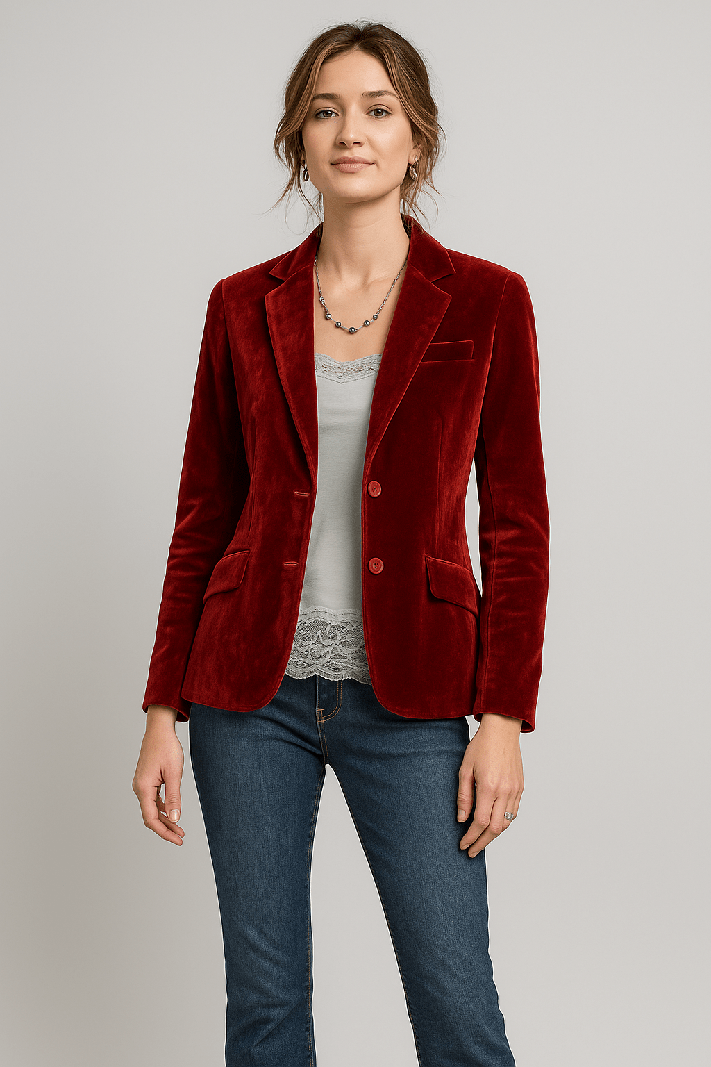 Noemie | Elegant Slim Fit Velvet Blazer - Blazer - MOOD Melbourne