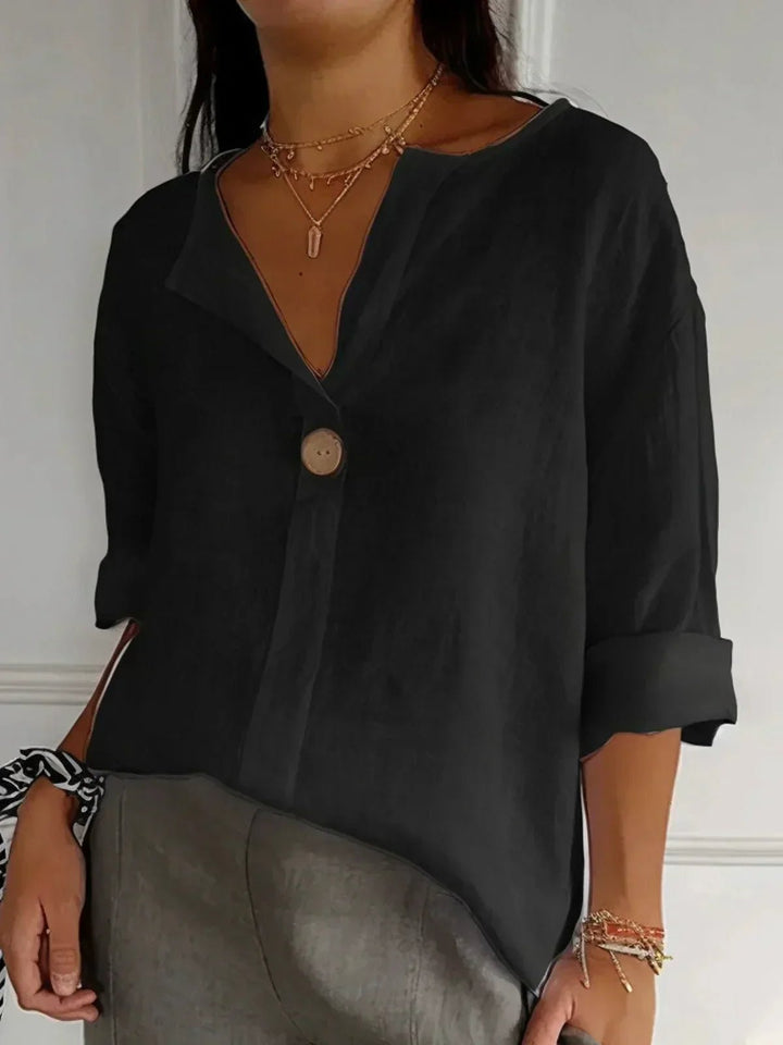 Nora | Elegant V - Neck Blouse - Blouses & Shirts - AUS - 0224 - MOOD Melbourne