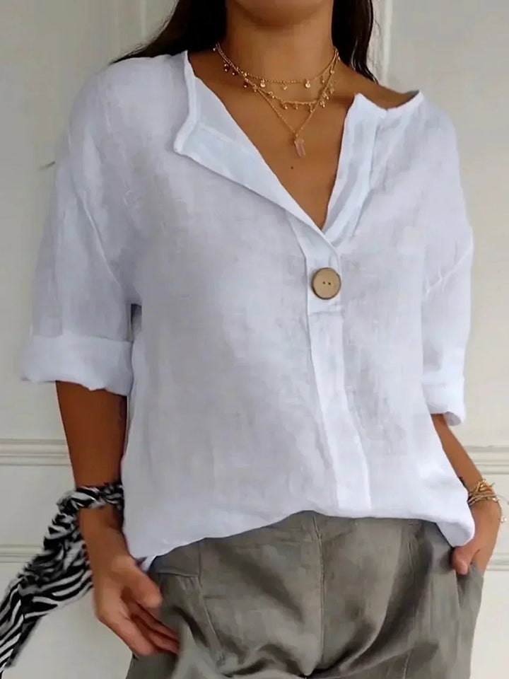Nora | Elegant V - Neck Blouse - Blouses & Shirts - AUS - 0224 - MOOD Melbourne