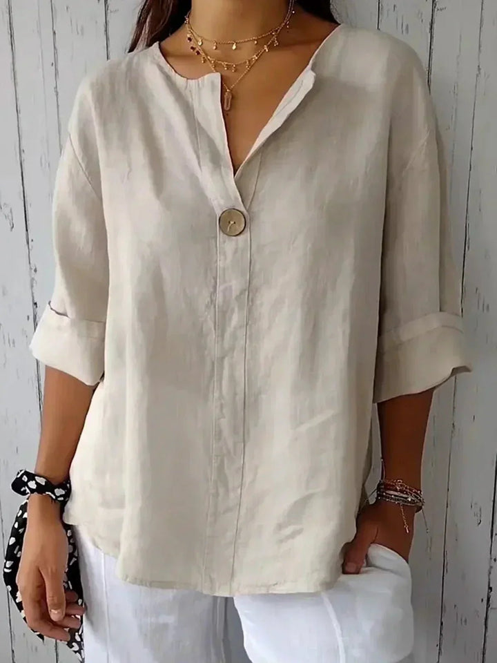 Nora | Elegant V - Neck Blouse - Blouses & Shirts - AUS - 0224 - MOOD Melbourne