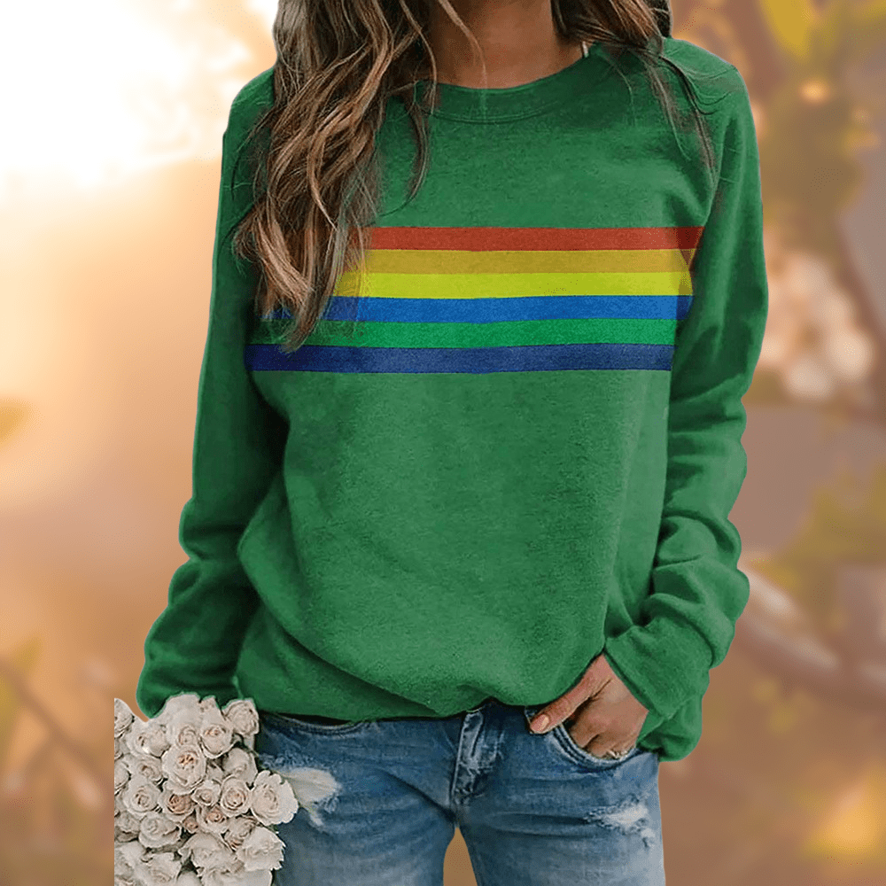 Nova | Rainbow Stripe Sweatshirt - Sweater - MOOD Melbourne