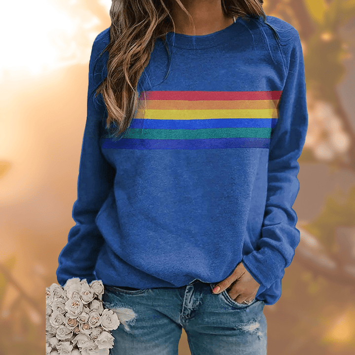 Nova | Rainbow Stripe Sweatshirt - Sweater - MOOD Melbourne